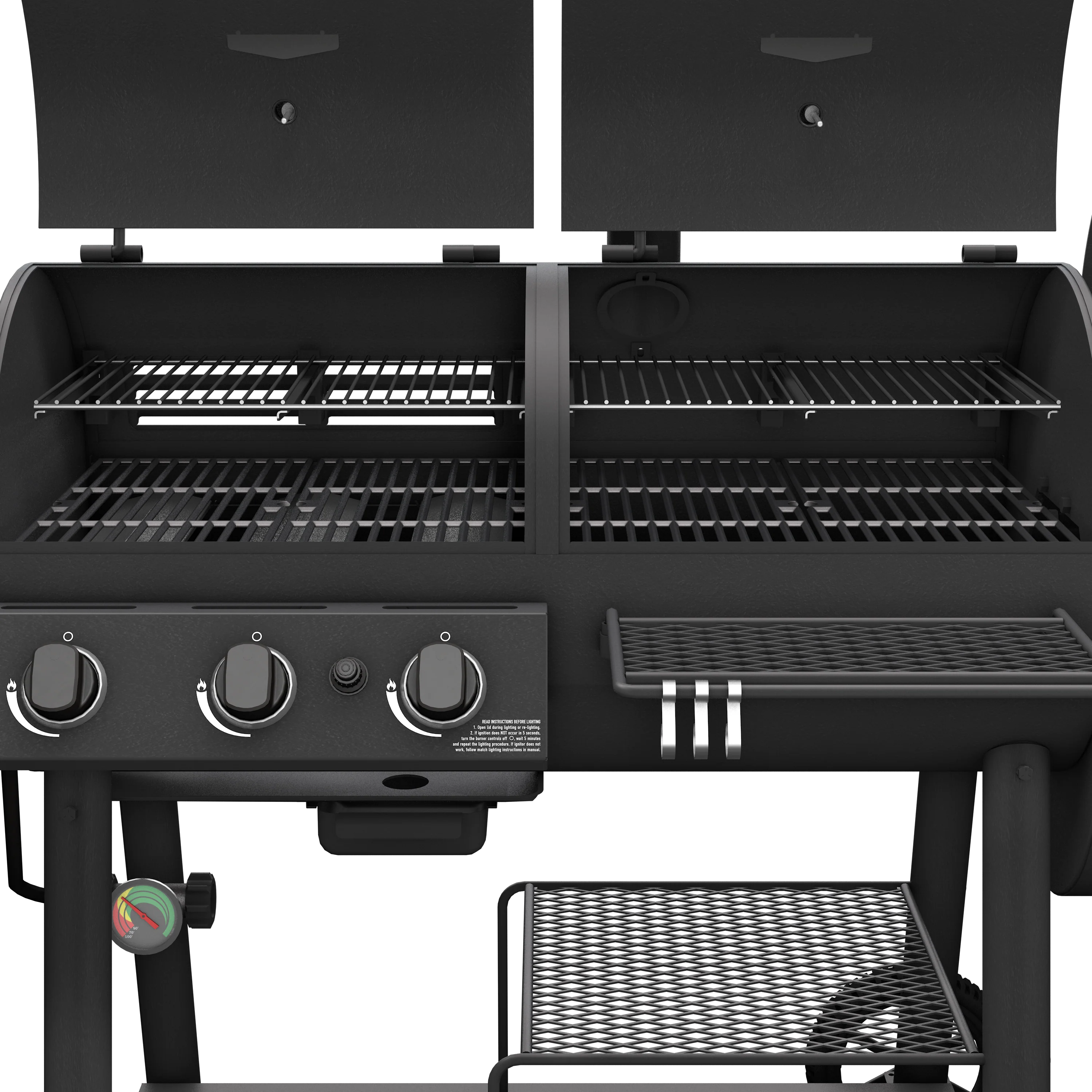 Canyon Combo DLX Gas Grill & Offset Smoker - Image 3