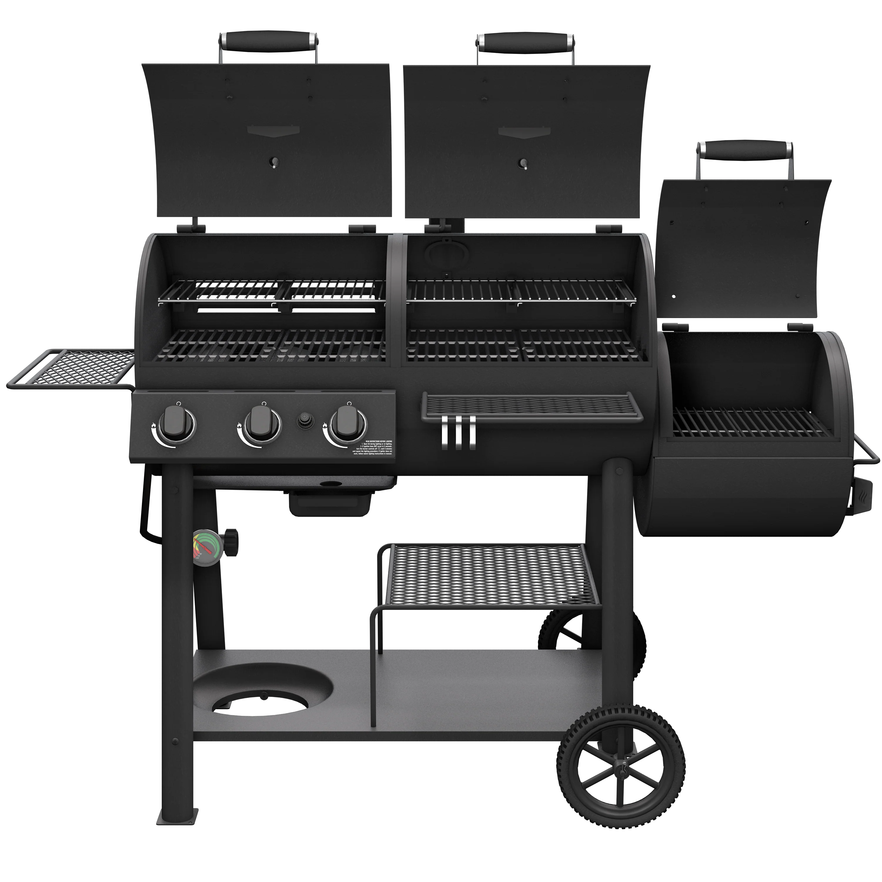 Canyon Combo DLX Gas Grill & Offset Smoker - Image 6