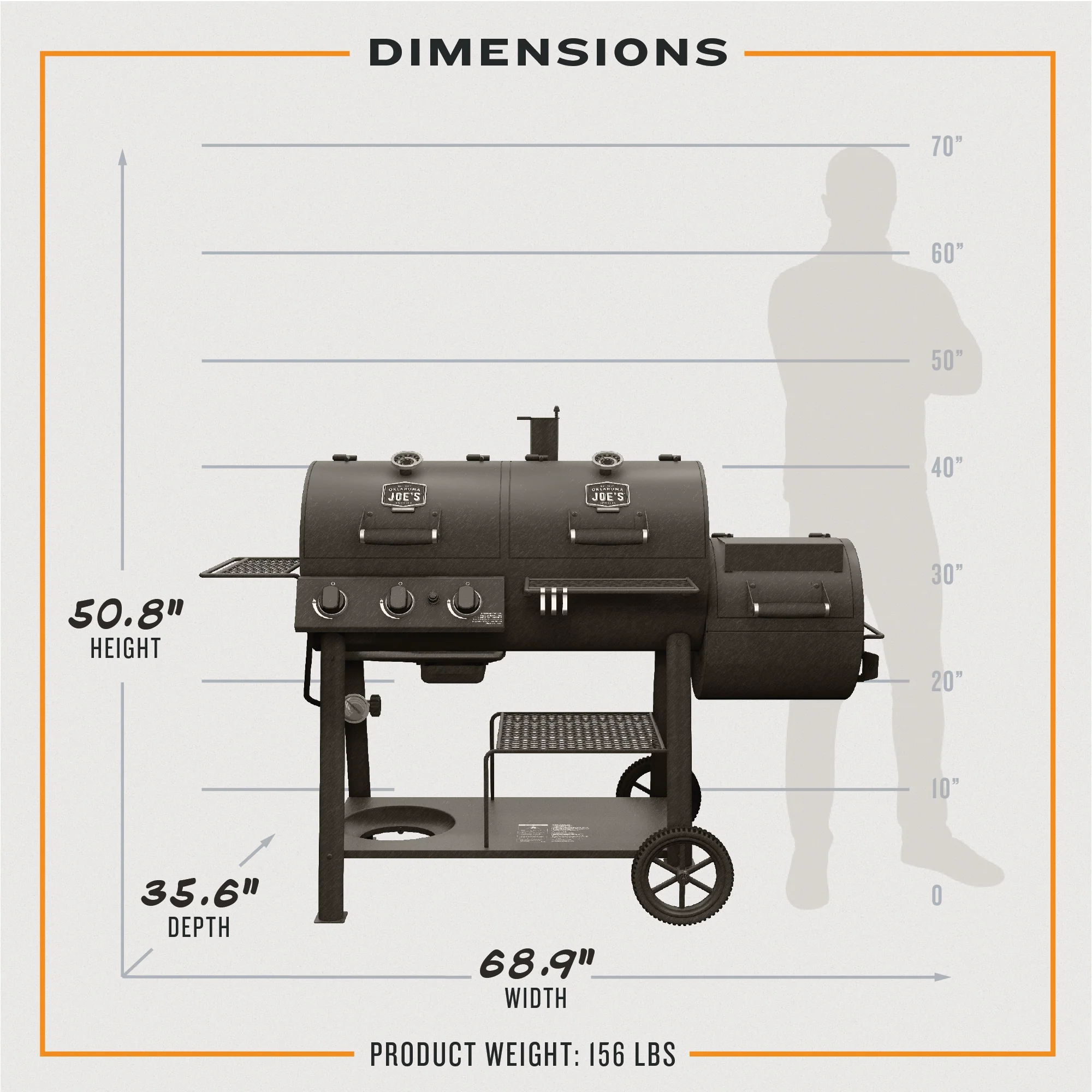 Canyon Combo DLX Gas Grill & Offset Smoker - Image 8