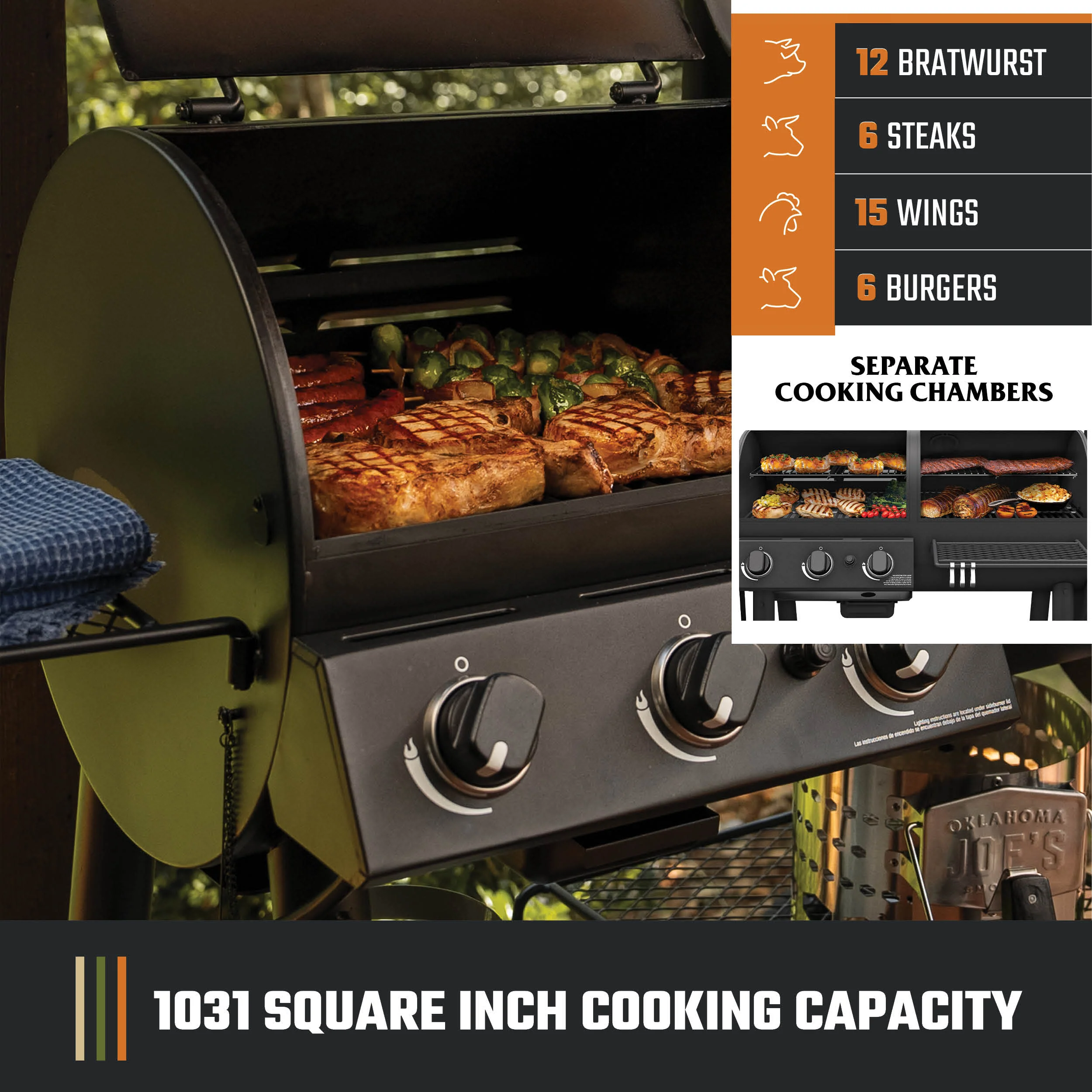 Canyon Combo Gas Grill & Offset Smoker - Image 3