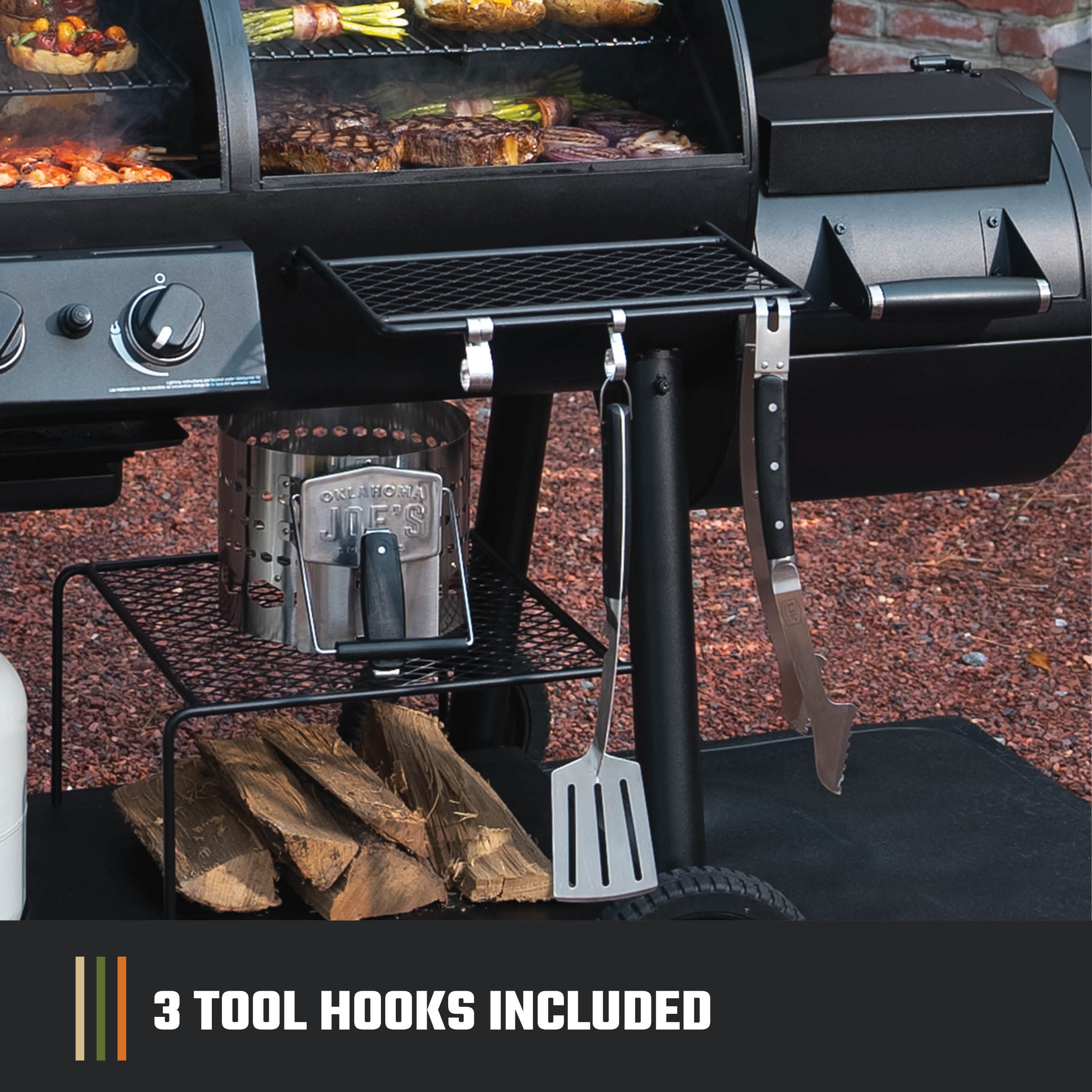 Canyon Combo Gas Grill & Offset Smoker - Image 6