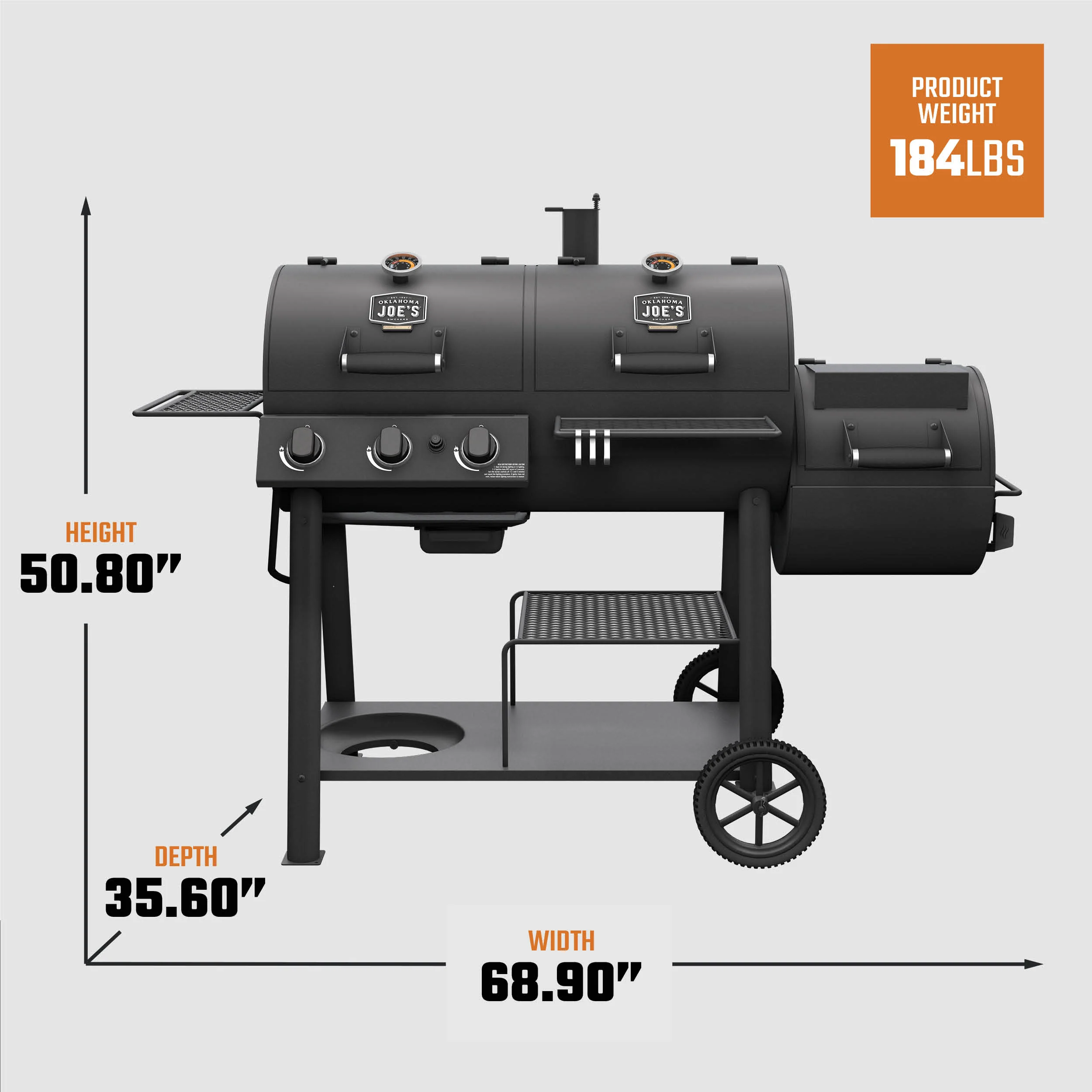Canyon Combo Gas Grill & Offset Smoker - Image 8