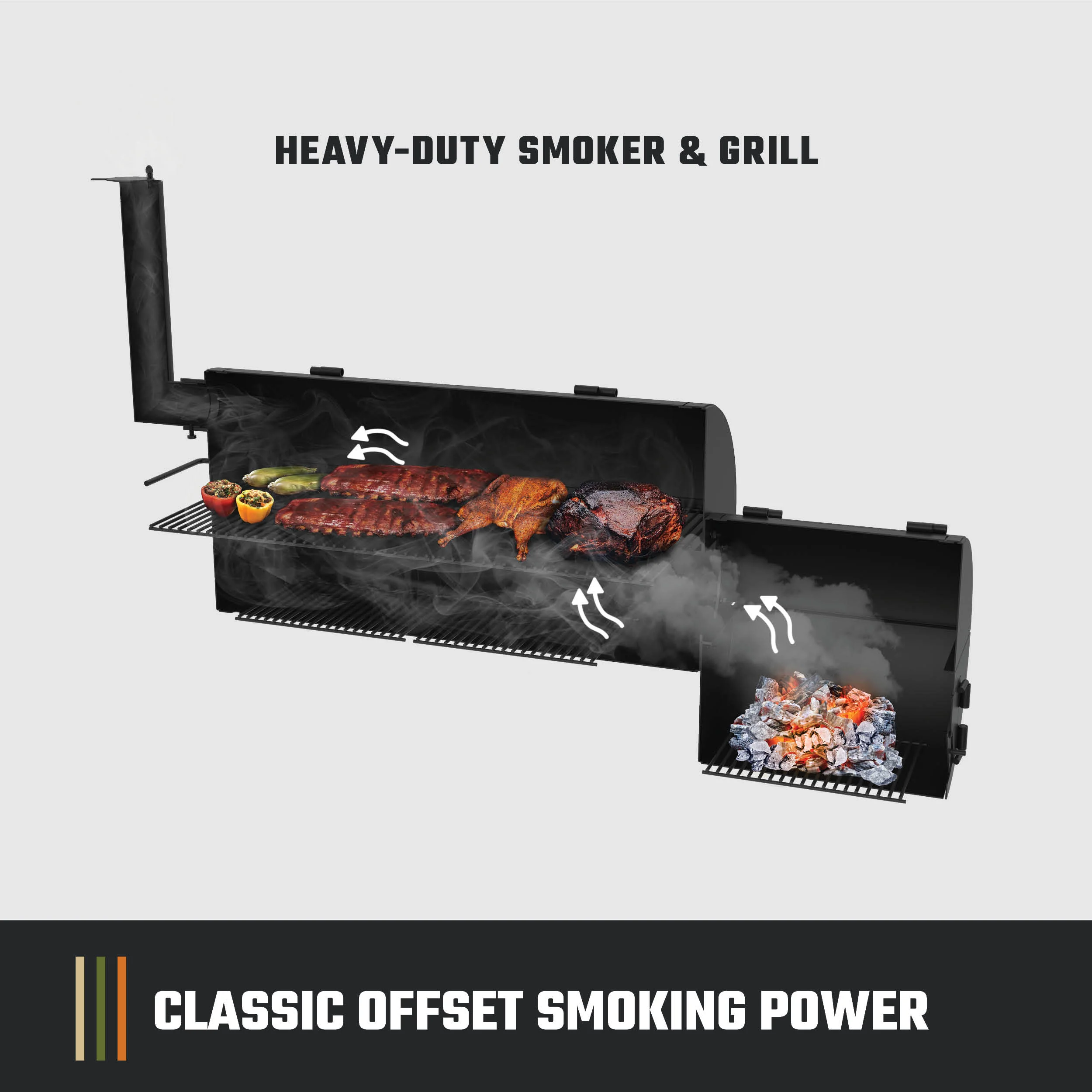 Longhorn Classic Offset Smoker & Grill - Image 4