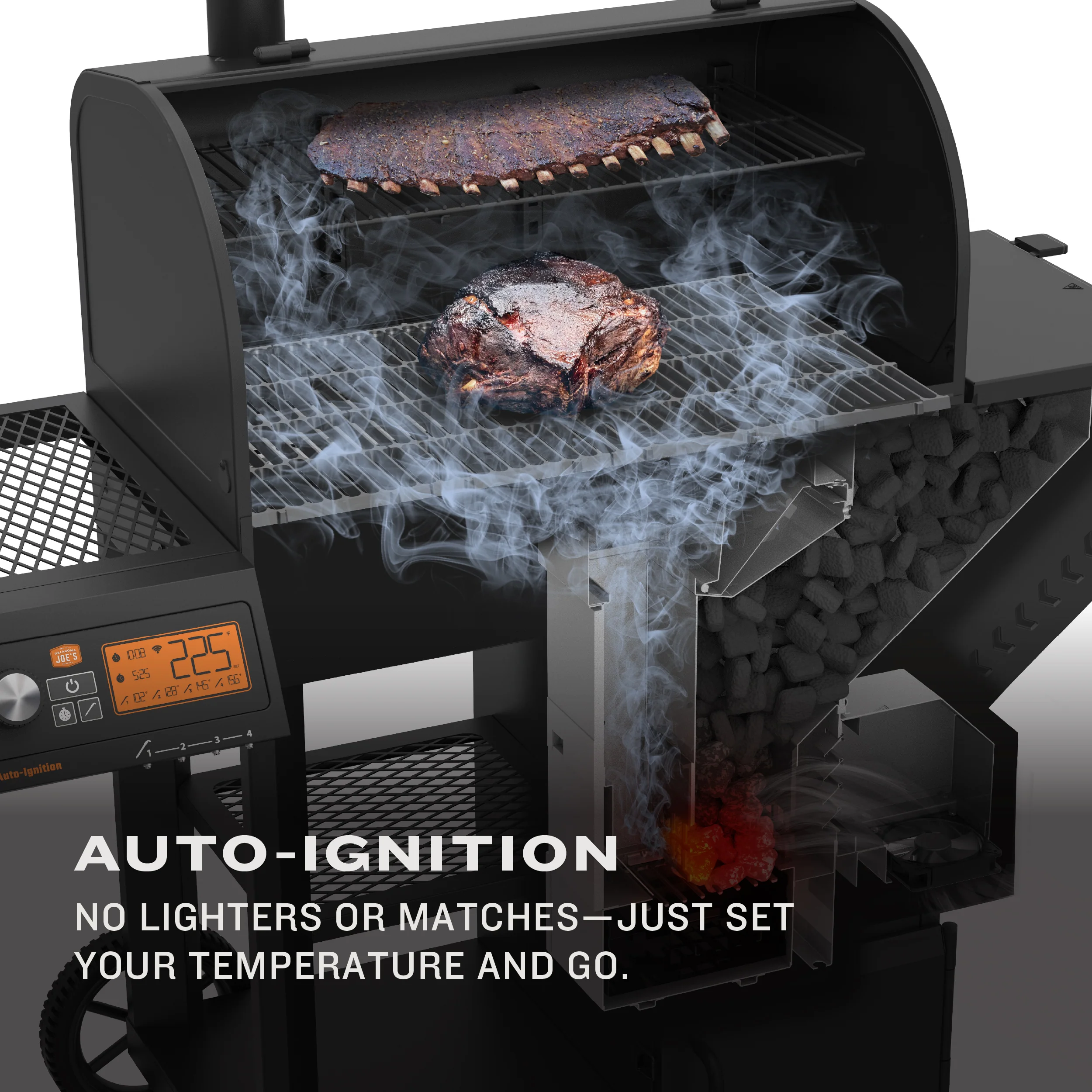 Tahoma® 900A DLX Auto-Feed Charcoal Smoker & Grill + Wi-Fi® - Image 8